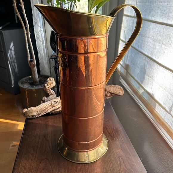 Vintage Copper 5-KAN Coal Scuttle Bucket Umbrella Stand - Picture 5 of 10